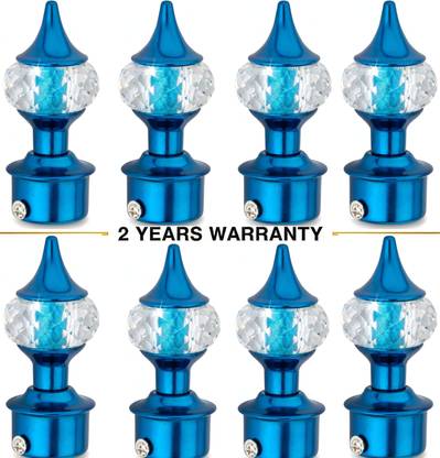 Ghazian Blue Curtain Knobs, Rod Rail Bracket Metal