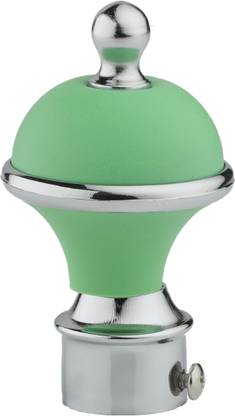 GLOXY Silver, Green Rod Rail Bracket, Curtain Knobs, Curtain Hooks, Curtain Rods Metal