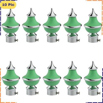 ZAPEX Green Rod Rail Bracket, Curtain Knobs Metal