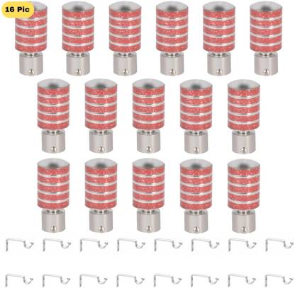 ZAPEX Orange Rod Rail Bracket, Curtain Knobs Metal