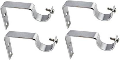 LEEZEN Architectural Hardware Silver Rod Rail Bracket, Curtain Hooks, Tieback Hook, Curtain Rods Metal