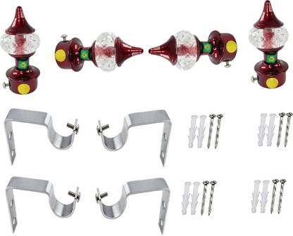 ONJECX पर्दे के हुक, पर्दे की नॉब, रॉड रेल ब्रैकेट