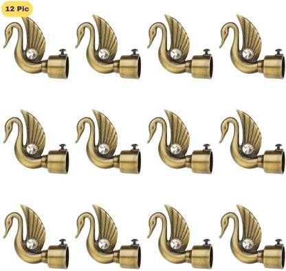 ZAPEX Gold Rod Rail Bracket, Curtain Knobs Metal