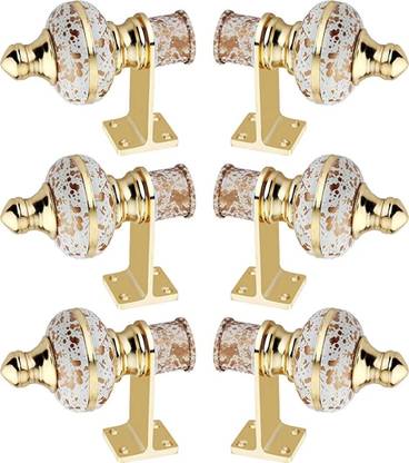 AVLEN Multicolor Rod Rail Bracket, Curtain Knobs, Tassels, Curtain Rods Metal