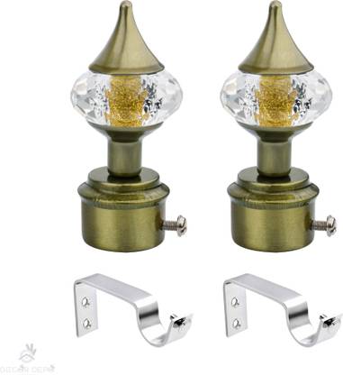 DecorDepo Gold Curtain Knobs Metal