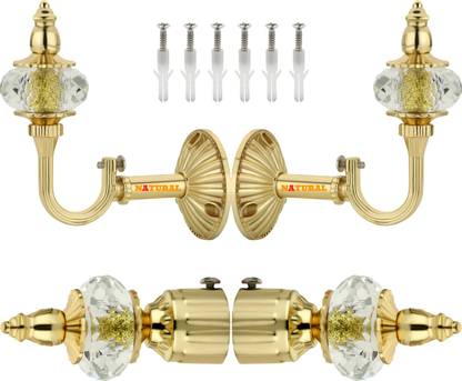 NATURAL Gold Curtain Knobs Metal
