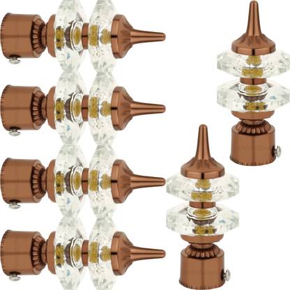 NATURAL Brown Curtain Knobs Metal