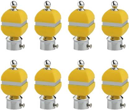 ZYREX Yellow Rod Rail Bracket, Curtain Knobs Metal