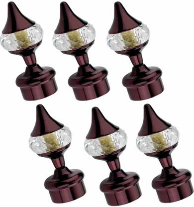 GROWNIX Maroon Rod Rail Bracket, Curtain Hooks, Curtain Knobs, Curtain Rods Metal