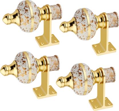 GROWNIX Multicolor Curtain Hooks, Curtain Knobs, Curtain Rods, Rod Rail Bracket, Rod Rail Bracket Metal