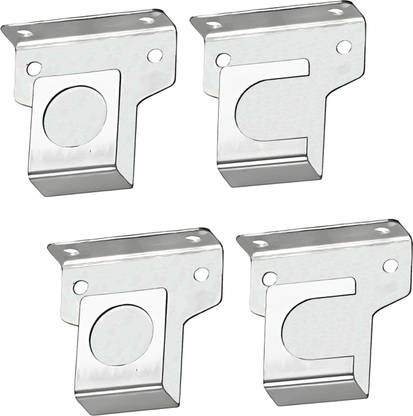 Circle Silver Rod Rail Bracket, Curtain Knobs Metal