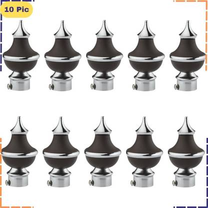 ZAPEX Black Rod Rail Bracket, Curtain Knobs Metal