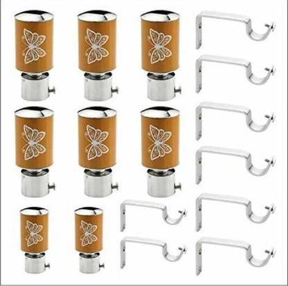GARILAX Butterfly Bracket, Curtain Knobs, Curtain Hooks, Curtain Rods Metal (Pack of 8) Handrail Bracket