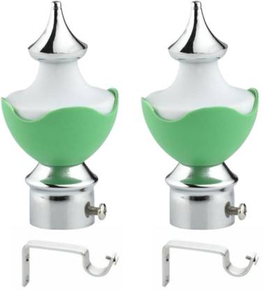 METZO Green Rod Rail Bracket, Curtain Knobs Metal