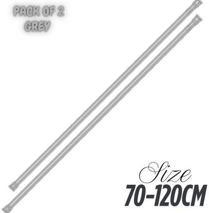 HomeCloud Grey Curtain Rods Metal