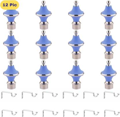 ZAPEX Light Blue Rod Rail Bracket Metal