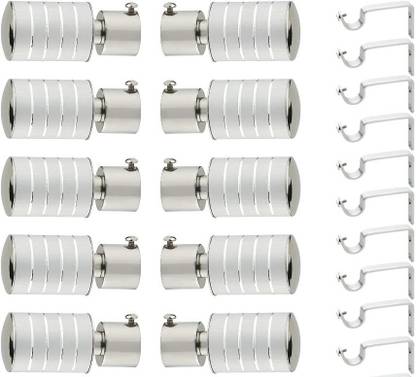 LEEZEN Architectural Hardware White Curtain Hooks, Curtain Knobs, Curtain Rods, Rod Rail Bracket, Tieback Hook Metal