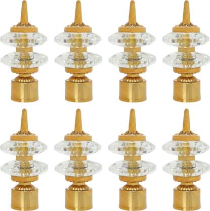 ZAPEX Gold Curtain Knobs, Rod Rail Bracket Metal