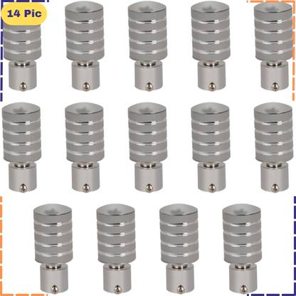 ZAPEX Grey Rod Rail Bracket, Curtain Knobs Metal