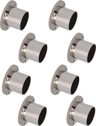 Circle Silver Rod Rail Bracket, Curtain Knobs Metal