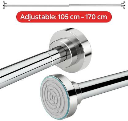 Herrlich Homes Silver Curtain Rods Metal