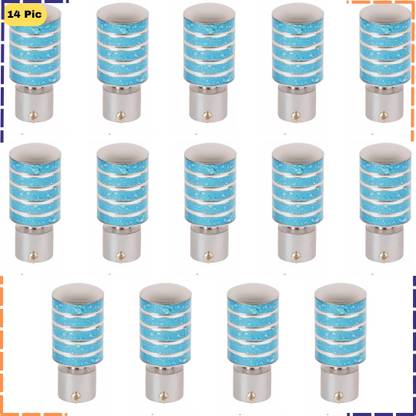 ZAPEX Silver, Light Blue Rod Rail Bracket, Curtain Knobs Metal