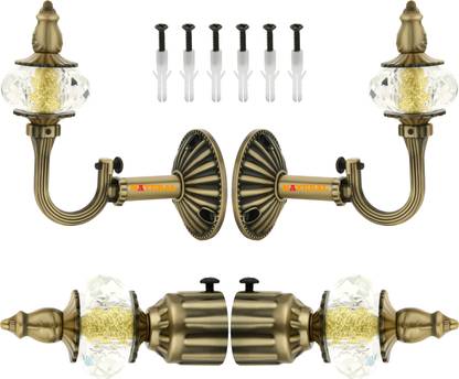 NATURAL Beige Curtain Knobs Metal