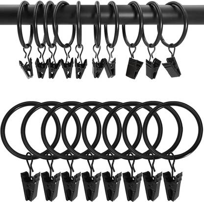 GLNRM Black Curtain Rings