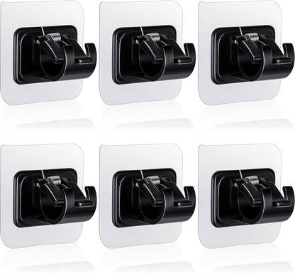 QXORE Black Curtain Hooks, Rod Rail Bracket