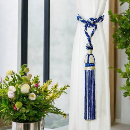 Eurokraft Dark Blue Tassels, Tieback Hook