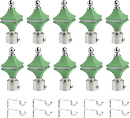 METZO Green Rod Rail Bracket, Curtain Knobs Metal