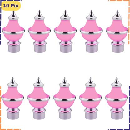 ZAPEX Pink Rod Rail Bracket, Curtain Knobs Metal