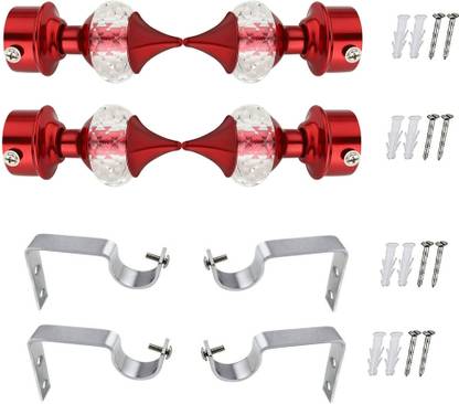 Ebenezer Red Curtain Knobs Metal