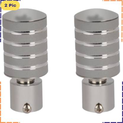 ZAPEX Grey Rod Rail Bracket, Curtain Knobs Metal