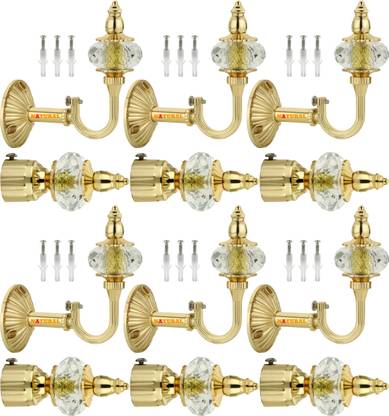 NATURAL Gold Curtain Knobs Metal