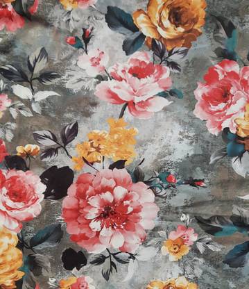 Khatola Enterprises Printed velvet suitable for making Blouse,Skirts,overcoat,Blazers,Cushions, Curtain Fabric