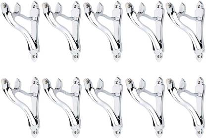 Ferio Chrome Curtain Brackets for Curtain Rod Parda Holder / Curtain Holders Curtain Hook