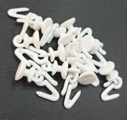 FapBadri Plastic Runner for C Channel Curtain Track with Plastic Hooks - 100 Pieces Curtain Hook