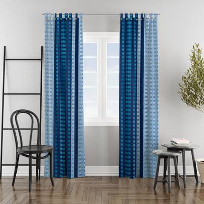 Nissi 220 cm (7 ft) Door Cotton Blackout Curtain (Pack Of 2)
