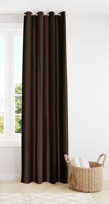RED RIBBON DECOR 213.36 cm (7 ft) Door Polyester Room Darkening Curtain Single Curtain