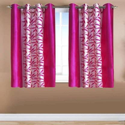 Styletex 151 cm (5 ft) Polyester Semi Transparent Window Curtain (Pack Of 2)