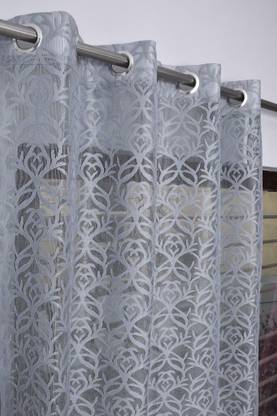 RAJALWAL 213 cm (7 ft) Door Net Transparent Curtain (Pack Of 2)
