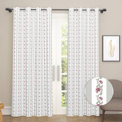 haus & kinder 210 cm (7 ft) Cotton Room Darkening Door Curtain (Pack Of 2)
