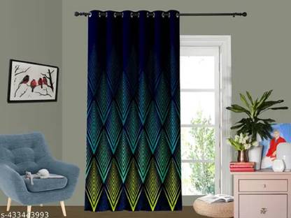s23 154 cm (5 ft) Polyester Room Darkening Window Curtain Single Curtain
