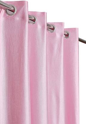 Kraftiq Homes 214 cm (7 ft) Door Polyester Semi Transparent Curtain Single Curtain