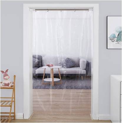 RAINBOW GALLERY 182 cm (6 ft) PVC Transparent Door Curtain Single Curtain
