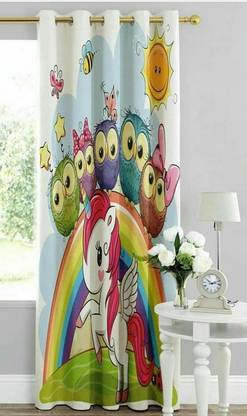 Vf e curtains 152 cm (5 ft) Polyester Room Darkening Window Curtain Single Curtain
