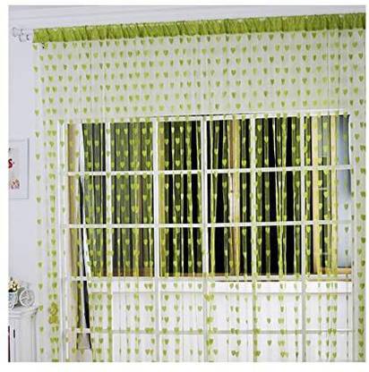 uniquella 198 cm (7 ft) Door Polyester Semi Transparent Curtain (Pack Of 2)