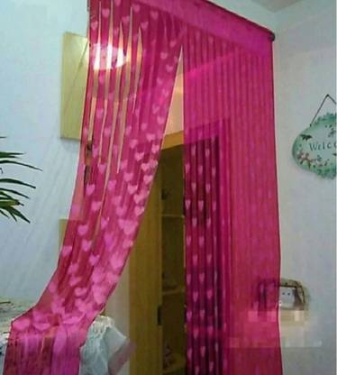 NIKITA ENTERPRISE 213 cm (7 ft) Door Polyester Semi Transparent Curtain Single Curtain