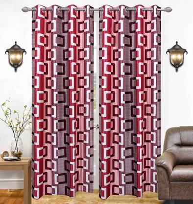 Meagle 182.88 cm (6 ft) Polyester Semi Transparent Shower Curtain (Pack Of 2)